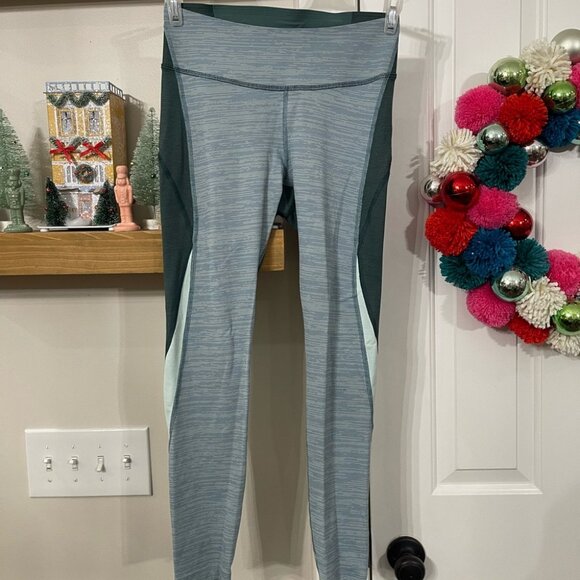 Outdoor Voices in green colorblock Zoom leggings size S - Picture 1 of 5